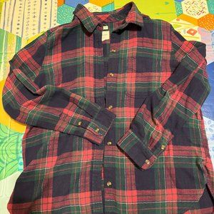 Women's American Eagle Boyfriend Fit Flannel - Size Medium
